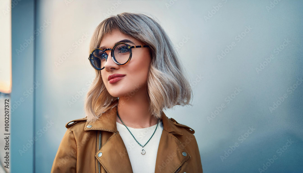 Close-Up Depiction of a Cool Hipster with Trendy Accessories and Modern Fashion Close-Up Depiction of a Cool Hipster with Trendy Accessories and Modern Fashion
