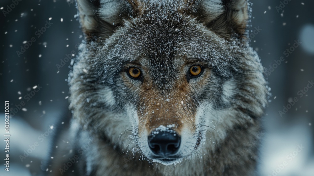 Fototapeta premium wolf in winter