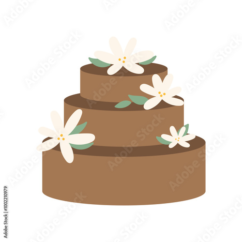 Colorful Wedding Cake Illustration - 02