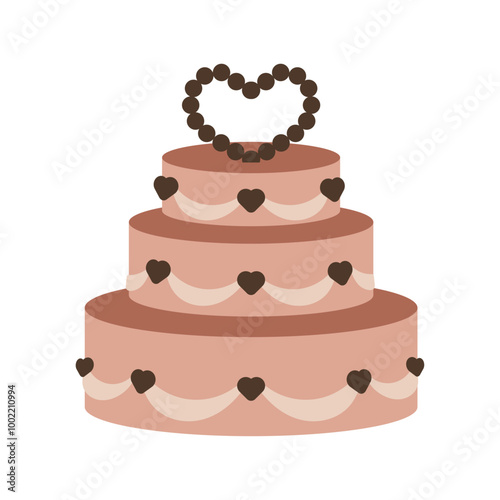 Colorful Wedding Cake Illustration - 04