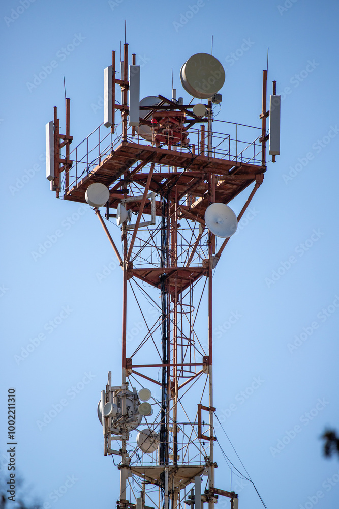 custom made wallpaper toronto digitalA tall tower with many antennas on top
