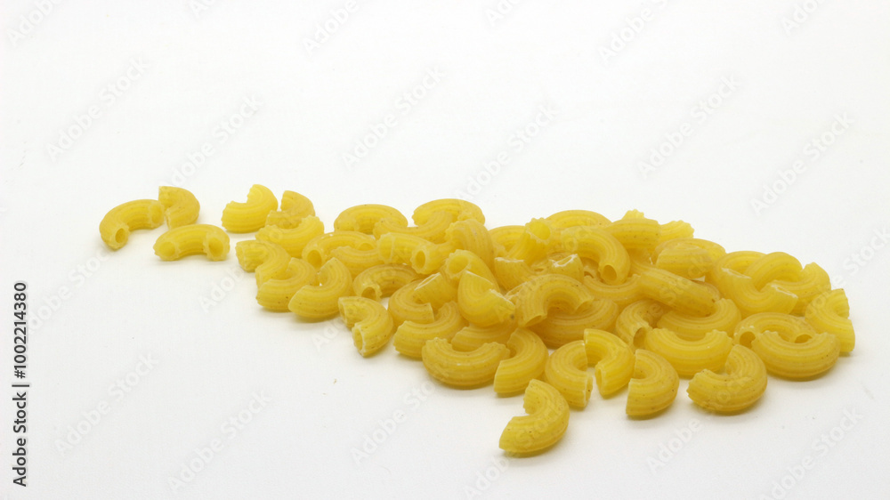 Macaroni pasta uncooked isolated Macaroni pasta uncooked isolated