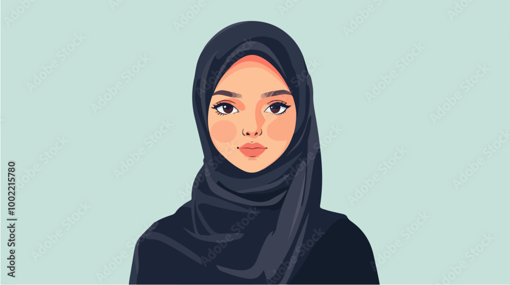 Illustration of a girl in a hijab. Arab girl. Illustration of a girl in a hijab. Arab girl.