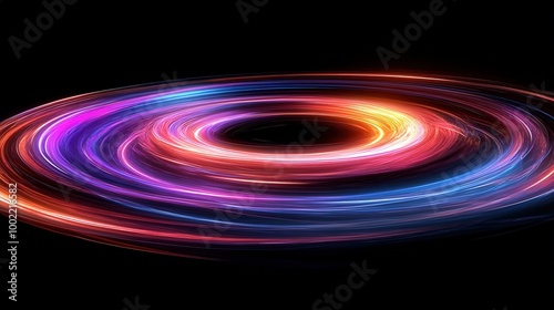 Colorful Light Emission from a Black Hole in Chaos