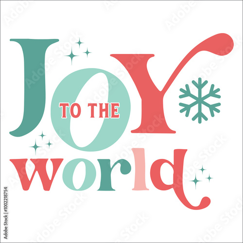 JOY to the world retro SVG cut file, Christian Christmas svg, Christmas song svg, cute Christmas png - Commercial Use, Digital File