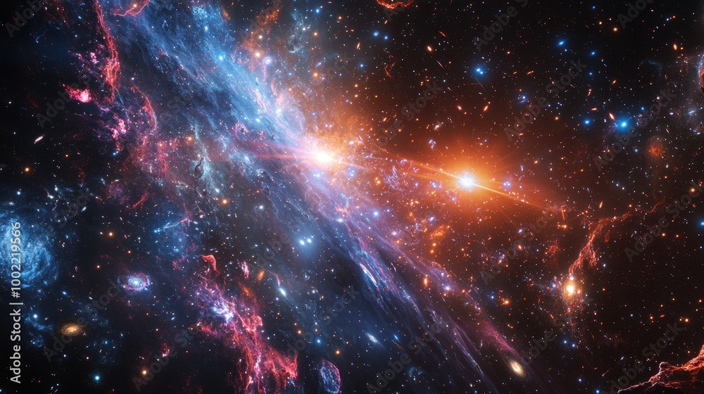 Cosmic Landscape with Light Beams from Galaxies Cosmic Landscape with Light Beams from Galaxies