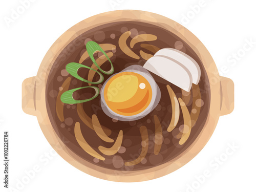 味噌煮込みうどんのイラスト