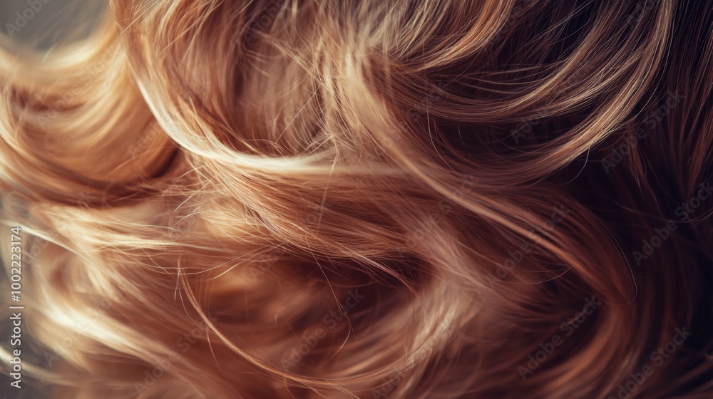 Naklejka premium Close-up of Blonde Hair with Subtle Highlights and a Swirling Pattern