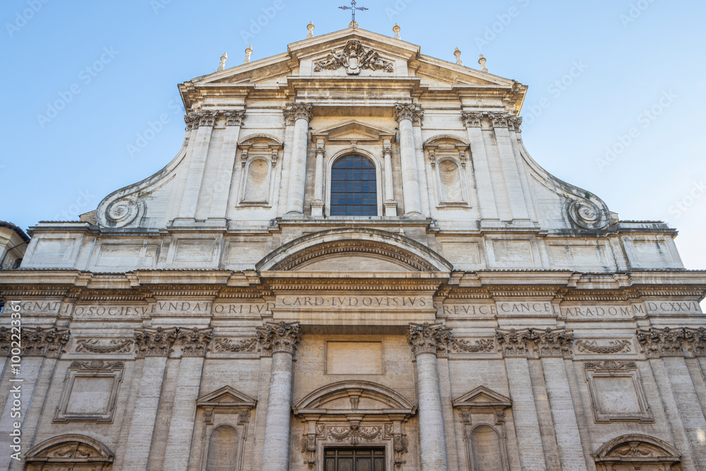 Obraz premium St. Ignatius of Loyola baroque church. Society of Jesus. Italy