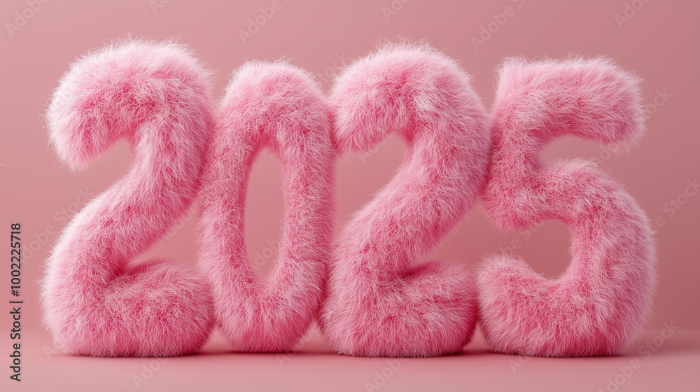 Pink Furry 2025 Numbers for Festive Celebration Pink Furry 2025 Numbers for Festive Celebration