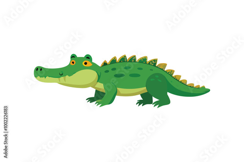  Cute Alligator vector art illustration