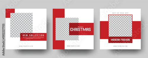 Merry Christmas sale social media web banner Instagram post template, Christmas  fashion banner