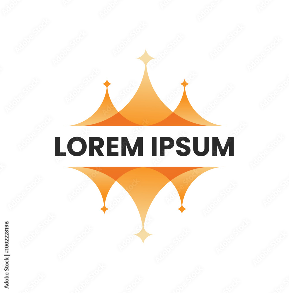 Crown and Star Logo vector design illustration Crown and Star Logo vector design illustration