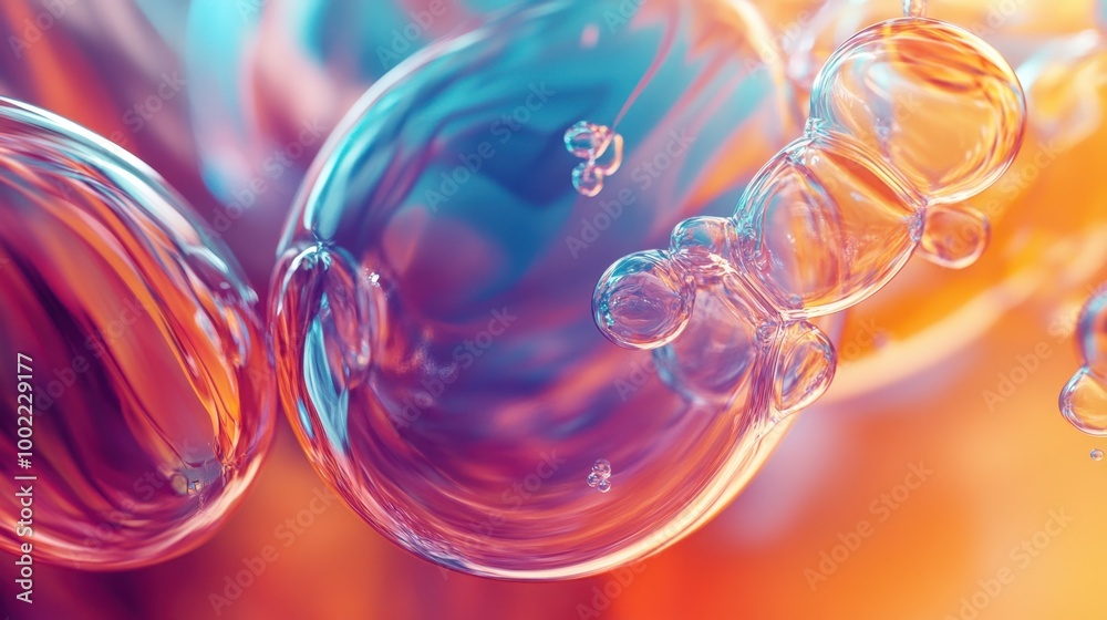 Playful and energetic abstract soap bubbles with swirling bold colors and dynamic reflections. Playful and energetic abstract soap bubbles with swirling bold colors and dynamic reflections.