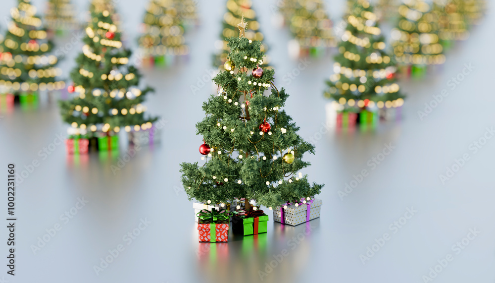 Christmas tree with gift boxes Christmas tree with gift boxes