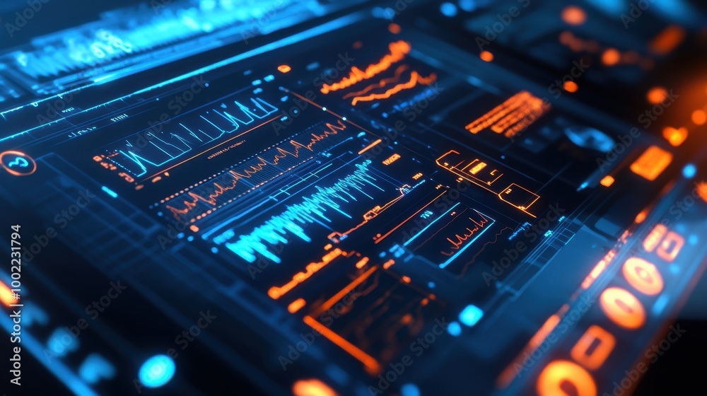 Sleek electronic medical record system on a glowing, high-tech interface, representing advanced healthcare solutions. Sleek electronic medical record system on a glowing, high-tech interface, representing advanced healthcare solutions.