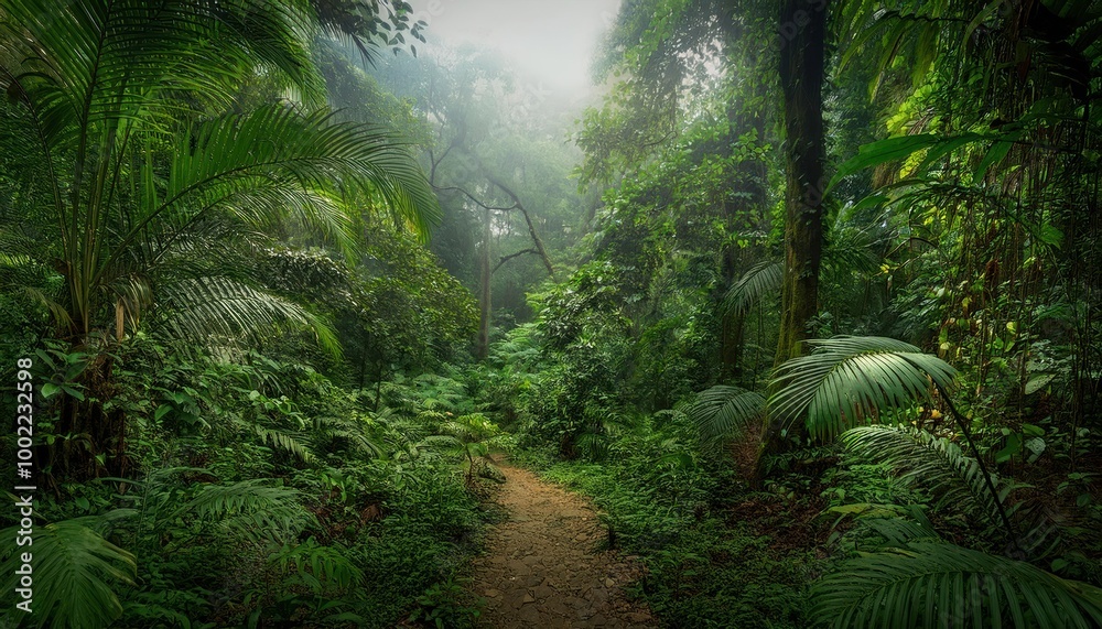 Deep tropical jungles of Southeast Asia in august Deep tropical jungles of Southeast Asia in august