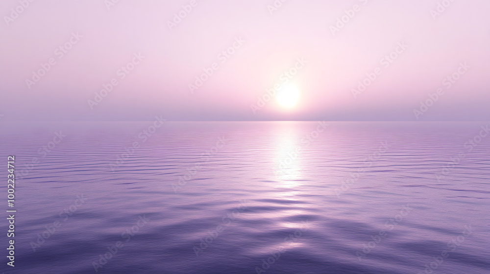 Obraz premium A minimalist art piece featuring a gradient from deep purple to light lavender, representing a meditative, reflective state of mind.