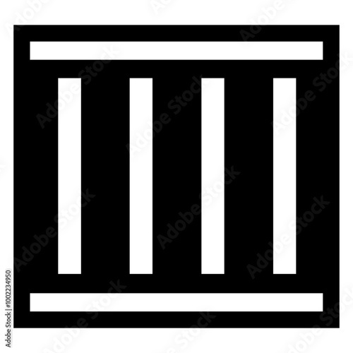 Prison bars, jail icon