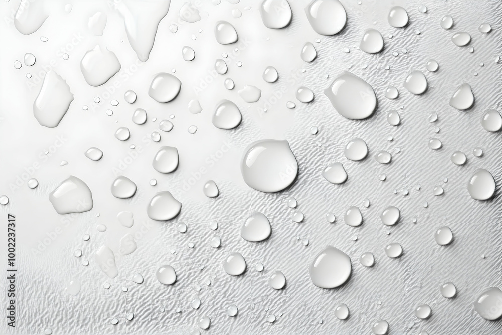 Water Drops on a White Background - Abstract Photography Water Drops on a White Background - Abstract Photography