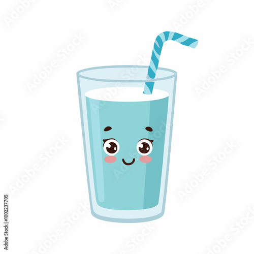 Milk Drink Beverage Liquid Water Fresh Animation Kawaii Healthy Character
