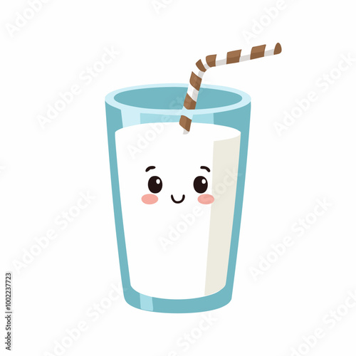 Milk Drink Beverage Liquid Water Fresh Animation Kawaii Healthy Character
