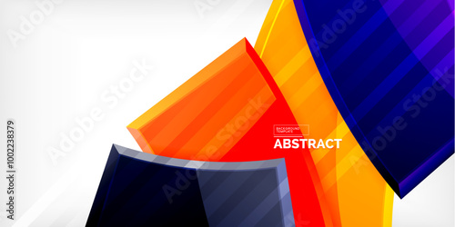 Vector abstract color geometric shapes. Illustration For Wallpaper, Banner, Background, Card, Book Illustration, landing page photo