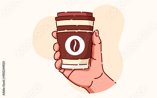 Flat illustration for International Coffee Day celebration