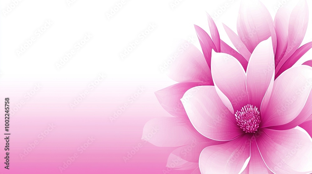 A pink flower on a pink background with a white center A pink flower on a pink background with a white center
