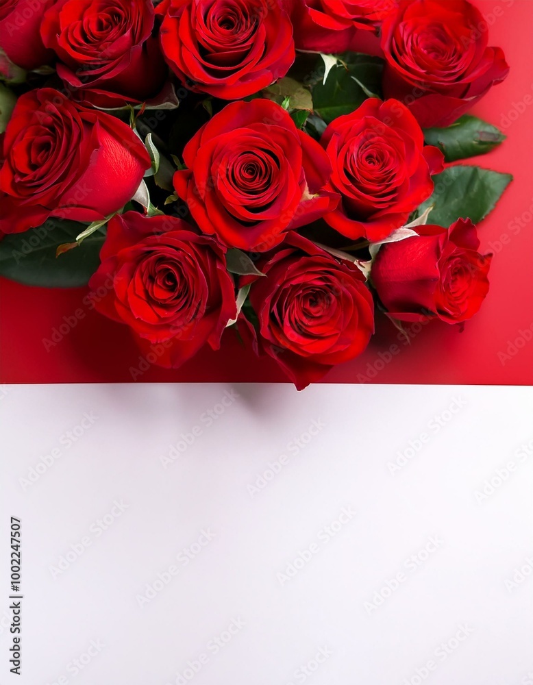 Red roses on a red background Red roses on a red background