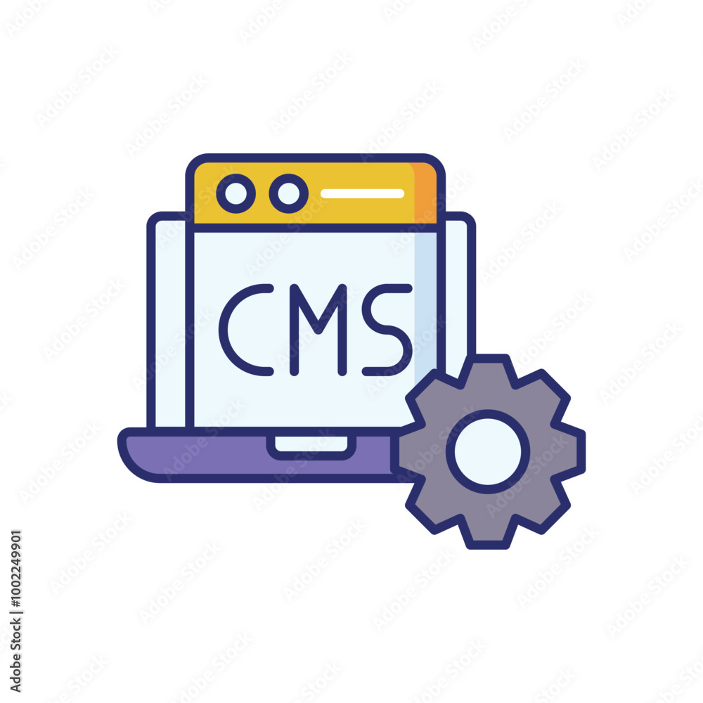 CMS vector icon stock illustration CMS vector icon stock illustration
