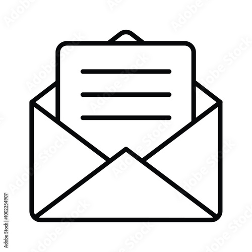 An open envelope with a letter, symbolizing email or communication