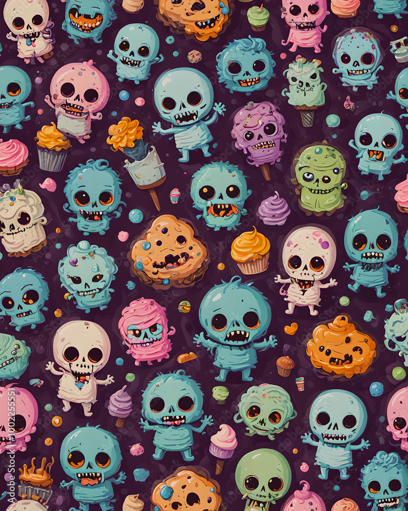 Colourful Zombie Background