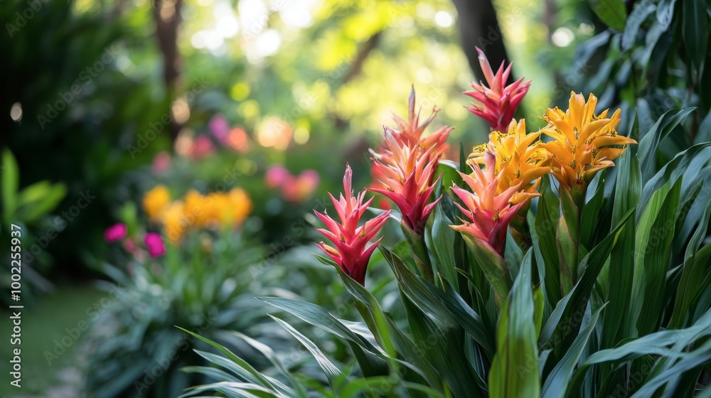 The vibrant flowers and tropical plants at Ubon Ratchathani local botanical gardens. The vibrant flowers and tropical plants at Ubon Ratchathani local botanical gardens.