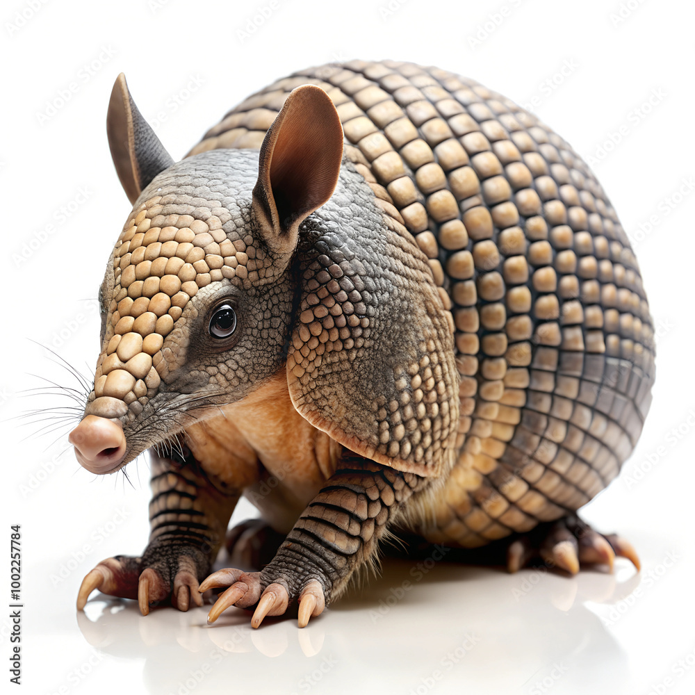Armadillo isolated on white background