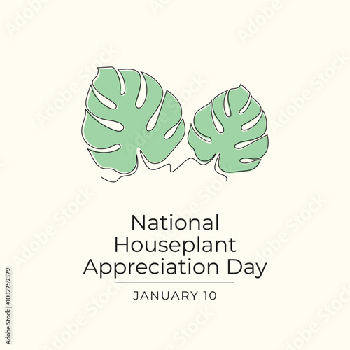 National houseplant appreciation day vector design template good for celebration usage. National houseplant appreciation day design. continuous line drawing. eps 10.