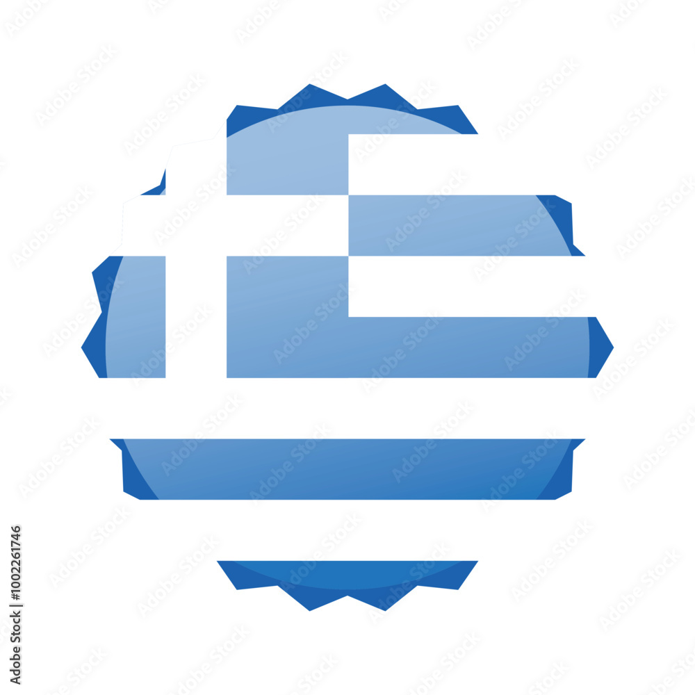 Fototapeta premium Flag of Greece icon isolated. Vector illustration
