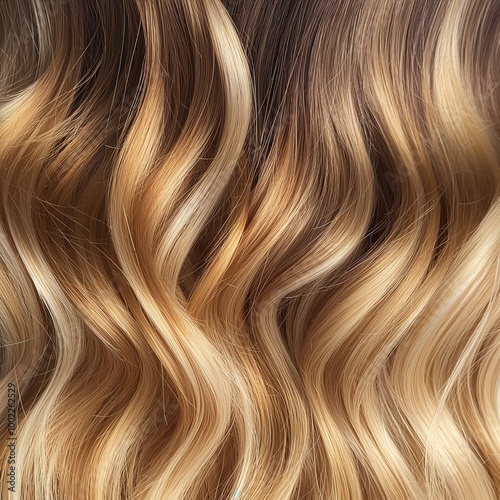 Closeup of a woman's hair color and texture