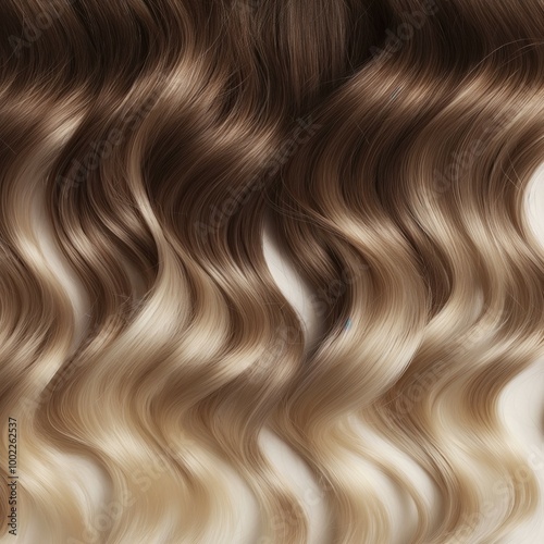 Closeup of a woman's hair color and texture