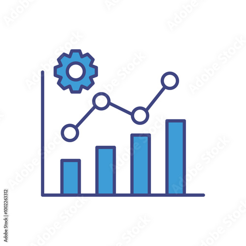 Analytics vector icon stock illustration