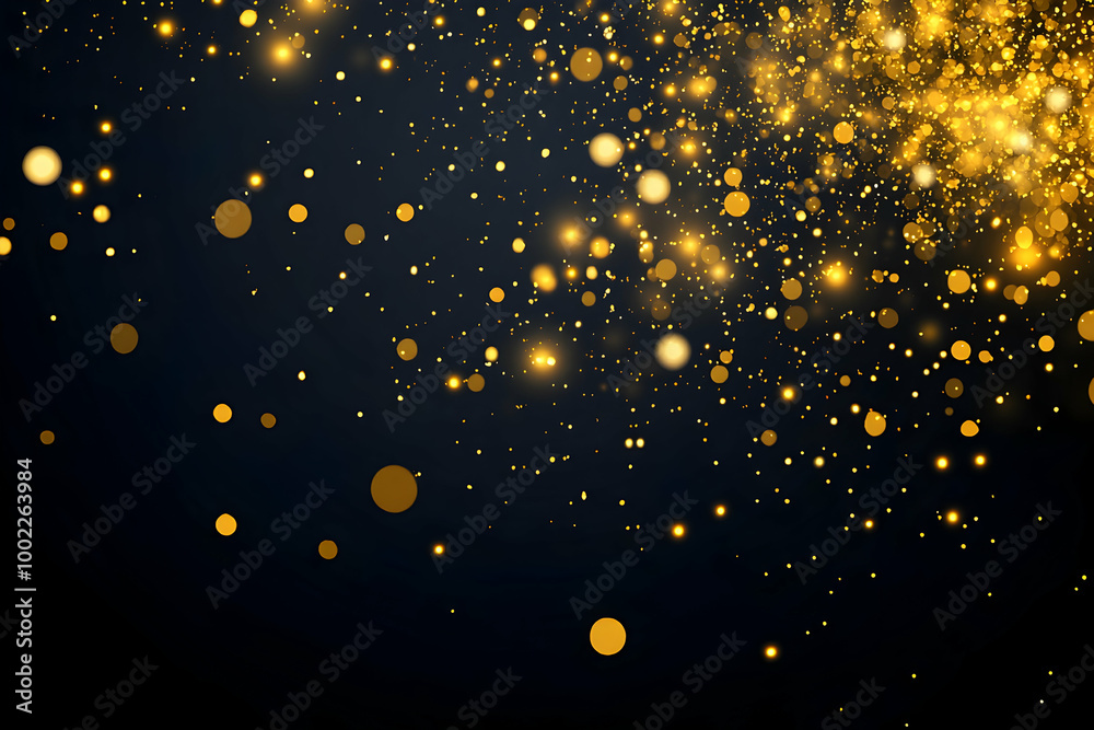 Abstract Background with Golden Lights and Bokeh Abstract Background with Golden Lights and Bokeh