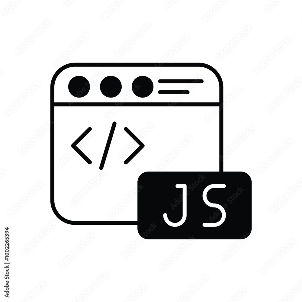 JavaScript vector icon stock illustration JavaScript vector icon stock illustration