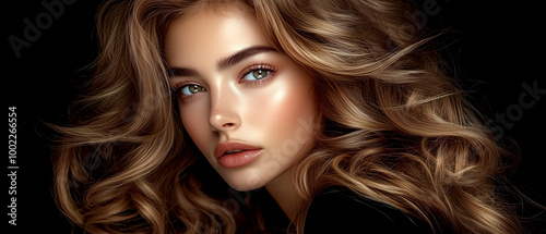 A woman with long brown hair and a tan complexion. She has a light makeup look on her face