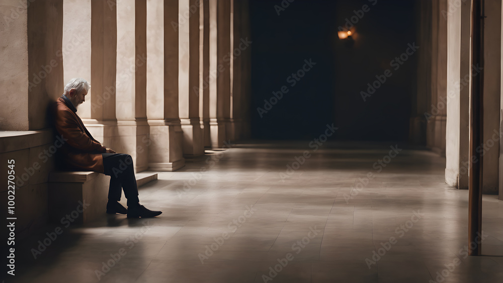 Concept lonely single broken heart. Characters with psychological problems suffer from lack of friends and communication. concept of lonely, sad, alone, person. AI generated image, ai.. Concept lonely single broken heart. Characters with psychological problems suffer from lack of friends and communication. concept of lonely, sad, alone, person. AI generated image, ai..