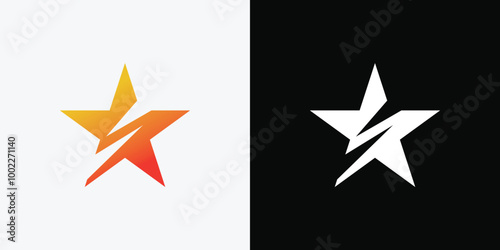 Star Logo Design isolated on white background