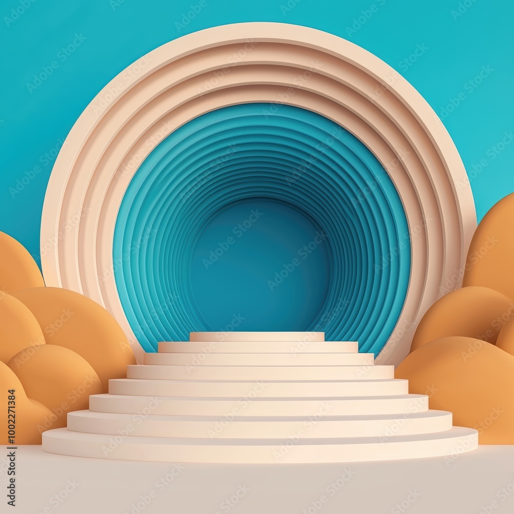 Fototapeta premium Abstract Geometric Background with Colorful Shapes