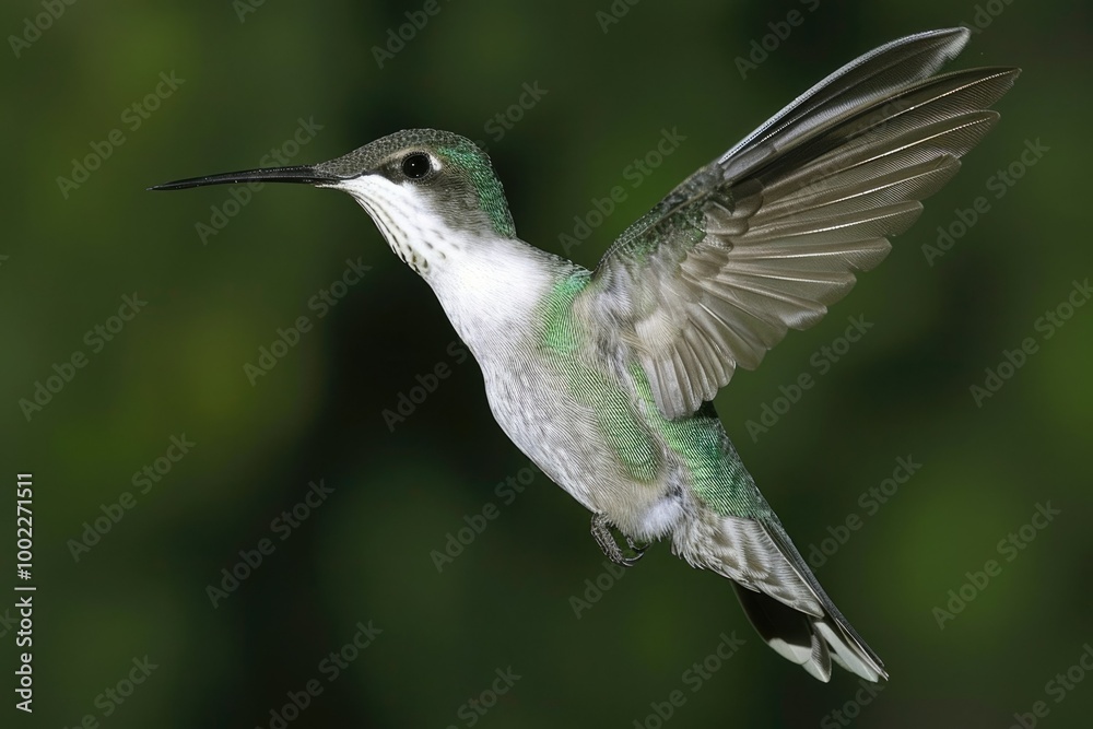 Fototapeta premium Smallest Cuban bird in flight.