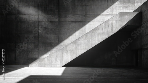 Concrete Staircase and Sunbeams