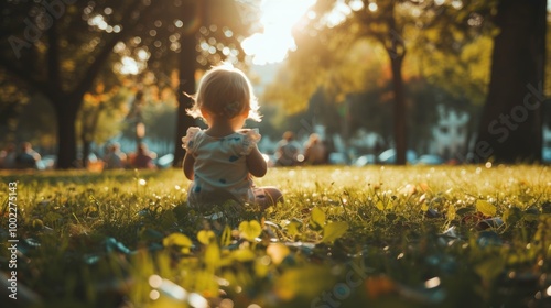 Fototapeta Naklejka Na Ścianę i Meble -  Children playing in the streets and parks