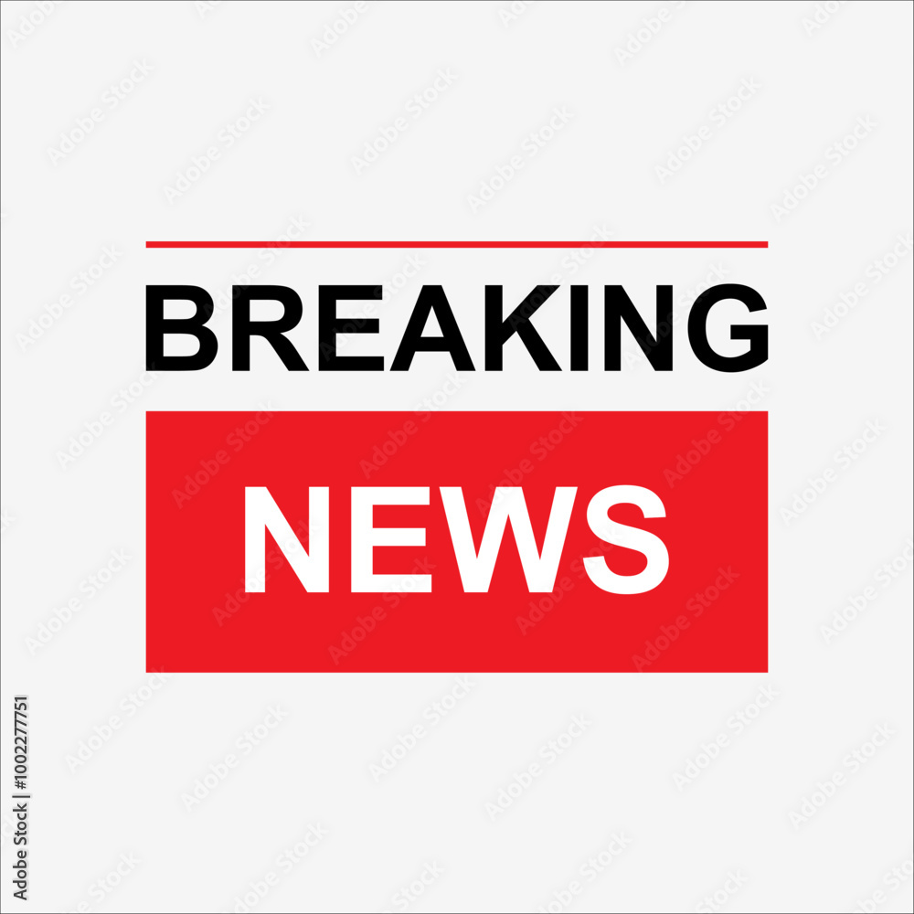 Breaking news header banner. Breaking news label. Breaking news element Breaking news header banner. Breaking news label. Breaking news element
